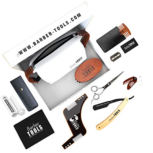 ✮ BARBER TOOLS ✮ Kit/Set/Estuche de arreglo y cuidado de la barba y afeitarse