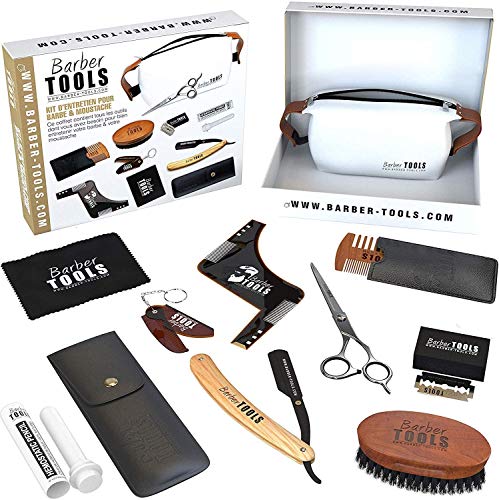 ✮ BARBER TOOLS ✮ Kit/Set/Estuche de arreglo y cuidado de la barba y afeitarse