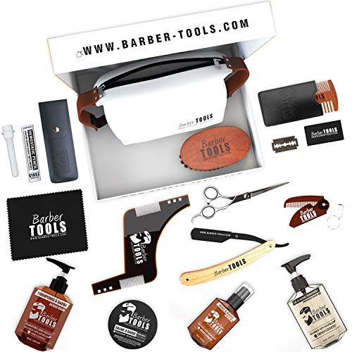 ✮ BARBER TOOLS ✮ Kit/Set/Estuche de arreglo y cuidado de la barba y afeitarse | Cosmético Made in French