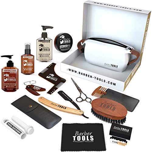 ✮ BARBER TOOLS ✮ Kit/Set/Estuche de arreglo y cuidado de la barba y afeitarse | Cosmético Made in French