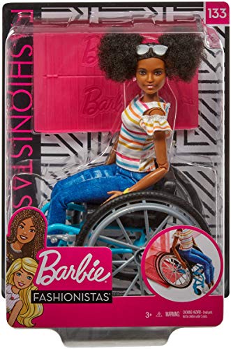 Barbie Fashionista Muñeca morena en silla de ruedas (Mattel GGV48) , color/modelo surtido