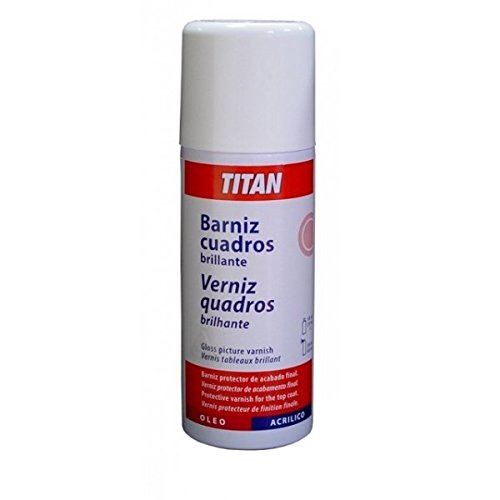 BARNIZ CUADROS SPRAY TITAN 400ML BRILLO (OLEO/ACRILICO)