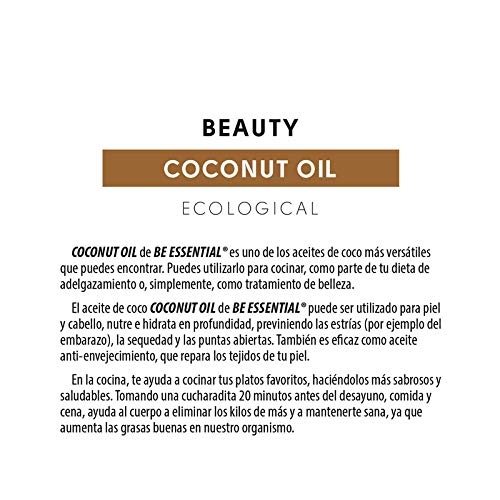 Be Essential - Coconut Oil, Aceite de Coco ecológico, 500 ml