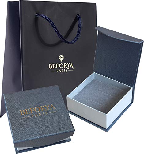 Beforya Paris Infinity - Pulsera ajustable de plata de ley 925 bañada en oro de 24 quilates con elementos originales de Swarovski® - Pulsera para mujer con bolsa de regalo y caja de regalo