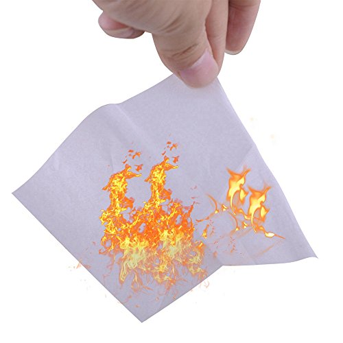 BODYART 20pcs 10 * 10cm Flash Paper Flame Sheet Close-Up Fire Finger Flint Flasher Magic Tricks Prop para Magic Show