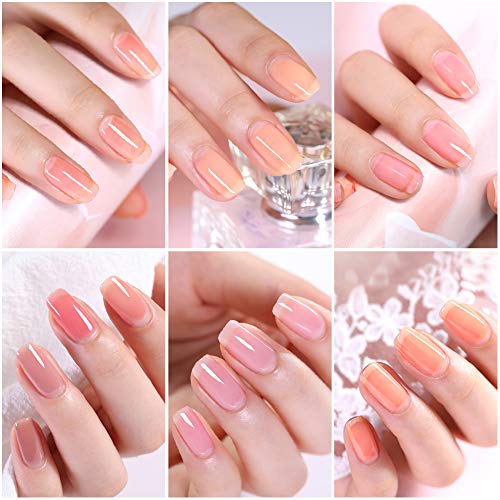 BORN PRETTY Pink Nude esmaltes semipermanentes Color Gel Polish Soak Off UV LED Nail Lacquer Nail Varnish UV Gel Varnish 6ml 6 Bottles Set