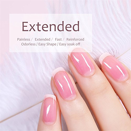 BORN PRETTY Quick Building Gel and 20pc Nail Form for Nail Tips Finger Extension Poly Glue Nail Art UV Gel 6ml