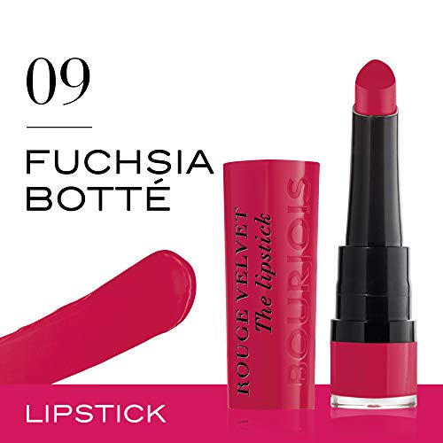 Bourjois Velvet The Lipstick Barra de Labios Tono 09 (Fuchsia botté), 2.3 gr