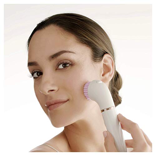 Braun FaceSpa Pro 912 - Sistema 3 en 1 con Depiladora Facial, Cepillo Facial y Cabezal Tonificador, Blanco