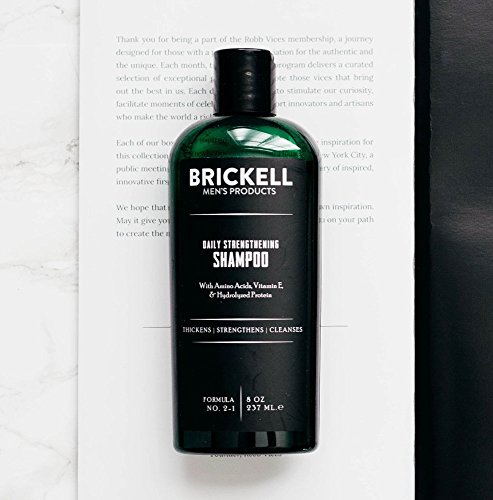 Brickell Men's Products – Champú Fortificante Diario para Hombres – Con Menta y Aceite de Árbol de Té - Natural y Orgánico – 237 ml