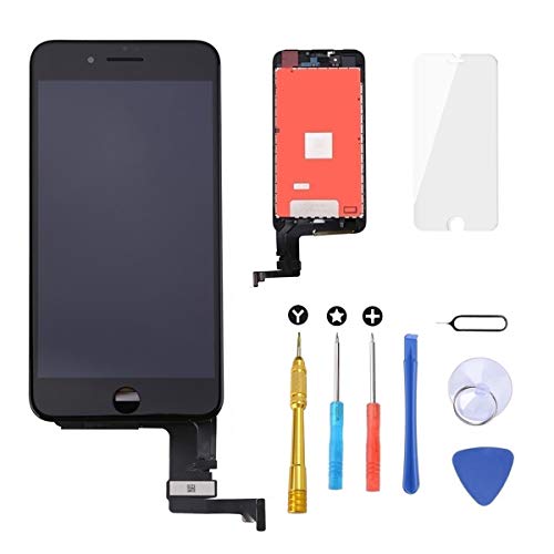 Brinonac Pantalla para iPhone 8 Plus, 5.5" Táctil LCD de Repuesto Ensamblaje de Marco Digitalizador con Herramienta de reparación y Protector de Pantalla (Negro)