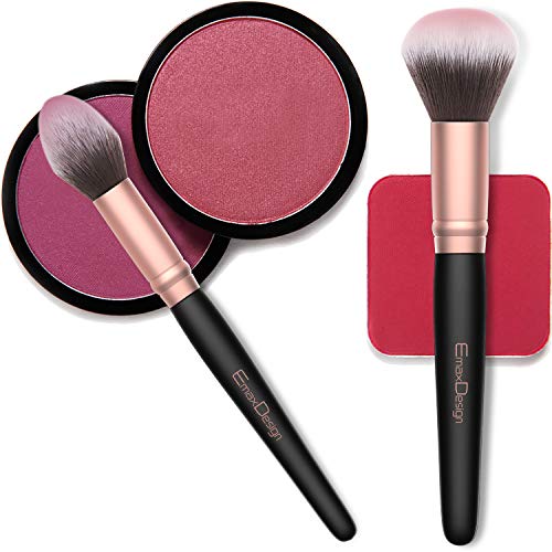 Brochas de Maquillaje EmaxDesign 20 piezas Sintético Premium Pinceles de maquillaje Profesional de Cepillos Corrector Contorno Base Polvo de Sombras de Ojos Rubor Juego de Brochas (Oro Rosa)