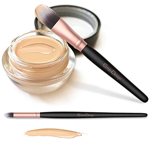 Brochas de Maquillaje EmaxDesign 20 piezas Sintético Premium Pinceles de maquillaje Profesional de Cepillos Corrector Contorno Base Polvo de Sombras de Ojos Rubor Juego de Brochas (Oro Rosa)