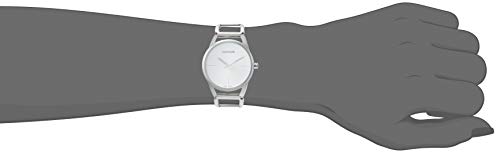 Calvin Klein CK Stately K3G23126 - Reloj analógico de Cuarzo para Mujer, Correa de Acero Inoxidable Color Plateado