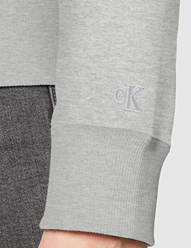 Calvin Klein Institutional Regular Crew Neck Sudadera, Gris (Light Grey Heather P), 34 (Talla del Fabricante: X-Small) para Mujer