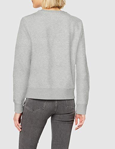 Calvin Klein Institutional Regular Crew Neck Sudadera, Gris (Light Grey Heather P), 34 (Talla del Fabricante: X-Small) para Mujer