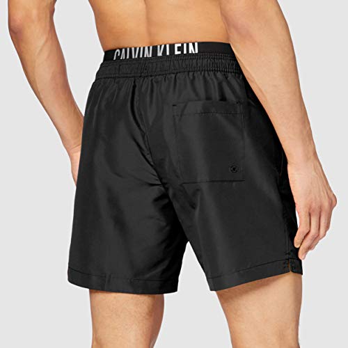 Calvin Klein Medium Double WB Bañador, Negro (PVH Black BEH), Small para Hombre