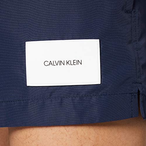 Calvin Klein Short Drawstring Bañador, Azul (Black Iris CBK), Medium para Hombre