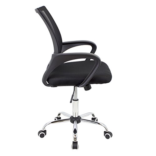 CashOffice - Silla de Escritorio Ergonómica, Silla de Oficina Giratoria con Respaldo Transpirable (Negro)