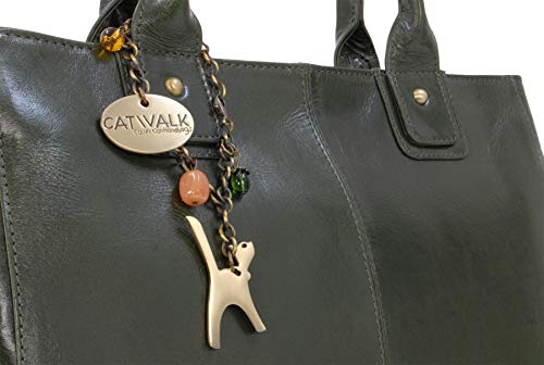 CATWALK COLLECTION - KENSINGTON - Bolso de hombro estilo shopper - Cuero vintage - Grande - Verde