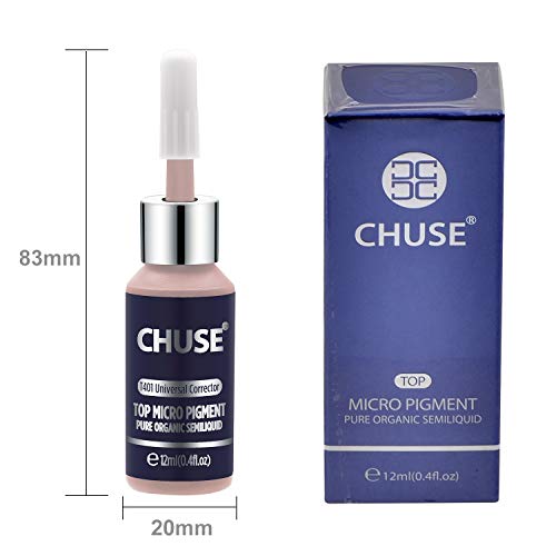 CHUSE T401 Universal Corrector Microblading Micro pigmento maquillaje permanente tatuaje tinta color cosmético pasó SGS, DermaTest 12 ml (0.4fl.oz)