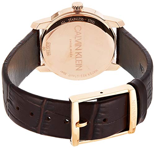 CK K2G23620 - Reloj de Cuarzo para Mujer, Correa de Cuero Color marrón