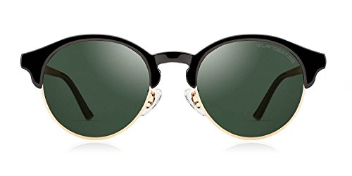 CLANDESTINE Sferico Black Gold Dark Green - Gafas de Sol Polarizadas Hombre & Mujer