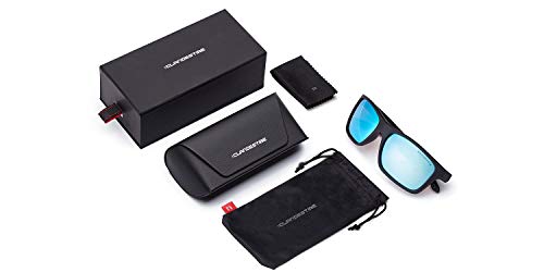 CLANDESTINE Square Matte Black Blue N - Gafas de sol Nylon HD Hombre & Mujer