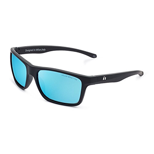 CLANDESTINE Square Matte Black Blue N - Gafas de sol Nylon HD Hombre & Mujer