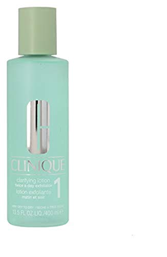 Clinique Clarifying Lotion 1.0 Twice A Day Exfoliator - Lociones faciales (400 ml, WaterAquaEau, Hamamelis Virginiana (Witch Hazel) Water, Dipropylene Glycol, Biosaccharide Gum.)