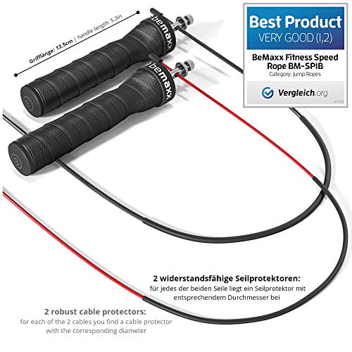 Comba Fitness Speed Rope + Guía de Entrenamiento & Cuerda de Repuesto | Rogue Cuerda de Saltar Rápida de Alta Velocidad con Cable de Acero Ajustable & Rodamiento de Bolas, Crossfit Boxeo Deportivo