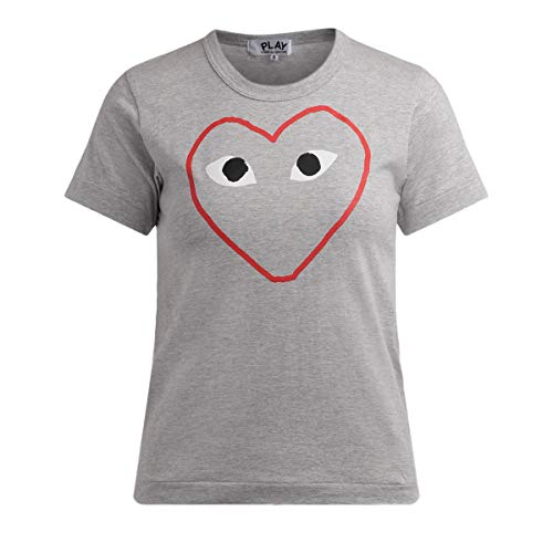 Comme des Garçons Play T-Shirt Grigio Cuore VUOTO - M