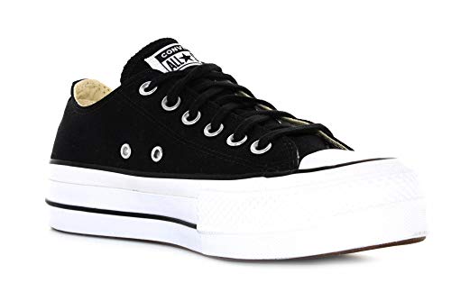 Converse Chuck Taylor CTAS Lift Ox Canvas, Zapatillas para Mujer, Negro (Black/White/White 001), 39 EU