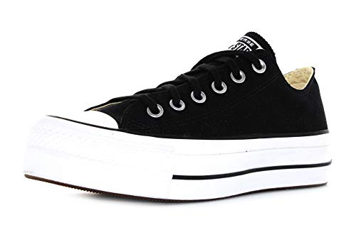 Converse Chuck Taylor CTAS Lift Ox Canvas, Zapatillas para Mujer, Negro (Black/White/White 001), 39 EU