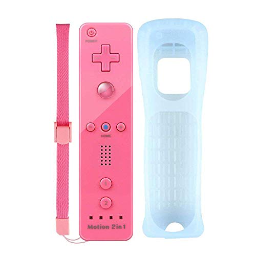 COOLEAD Motion Plus Mando a Distancia para Wii y Wii u Remoto Motion Plus Controller para Wii y Wii U Controlador de Juego con Funda de Silicona y Muñequera (Producto de Terceros)