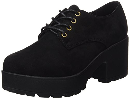 COOLWAY Cruise, Zapatos de Cordones Oxford para Mujer, Negro (Black 000), 41 EU