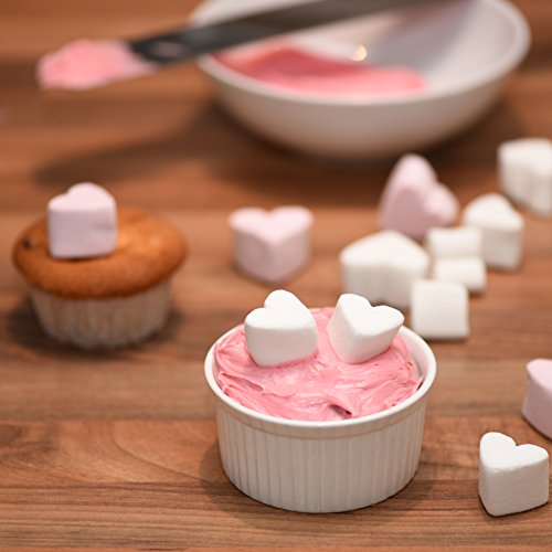 Corazones de malvavisco 1 kg - caramelos suaves para el Día de San Valentín o el Día de la Madre - Marshmallow en los colores rosa y blanco - sin grasa y sin gluten