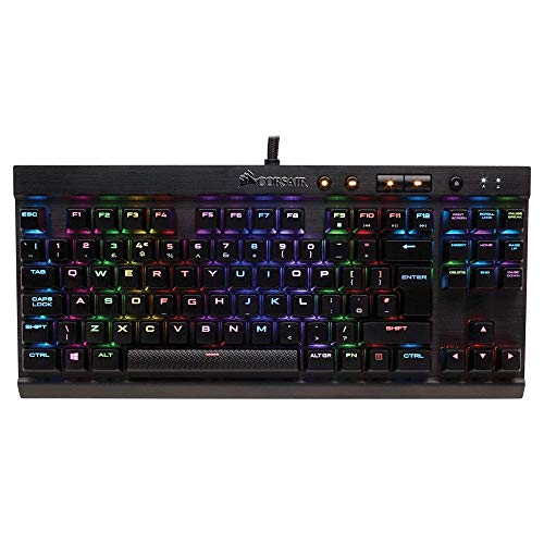 Corsair K65 Rapidfire RGB Teclado Mecánico Gaming, Cherry MX Speed, Rápido y Altamente Preciso, Retroiluminación Multicolor LED RGB, Estructura de Aluminio Anodizado, QWERTY Español, color Negro