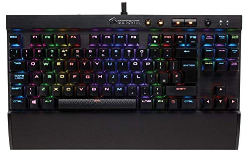 Corsair K65 Rapidfire RGB Teclado Mecánico Gaming, Cherry MX Speed, Rápido y Altamente Preciso, Retroiluminación Multicolor LED RGB, Estructura de Aluminio Anodizado, QWERTY Español, color Negro