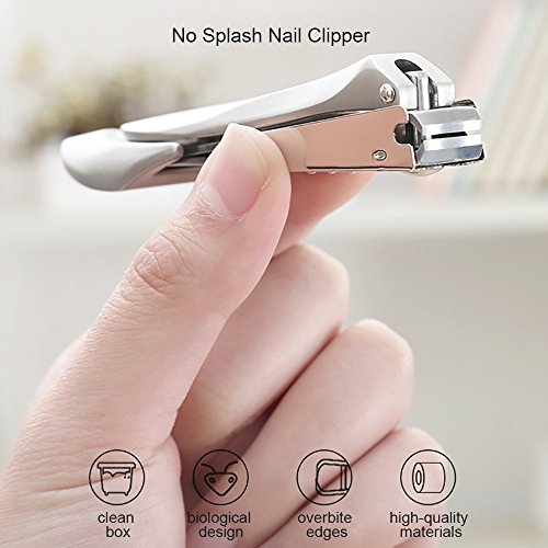 Cortador de uñas para Uñas Gruesas, Profesional con Colector, Acero Inoxidable de Grado Médico, fino y Duro.Juego de Cortauñas para Hombres y Mujeres