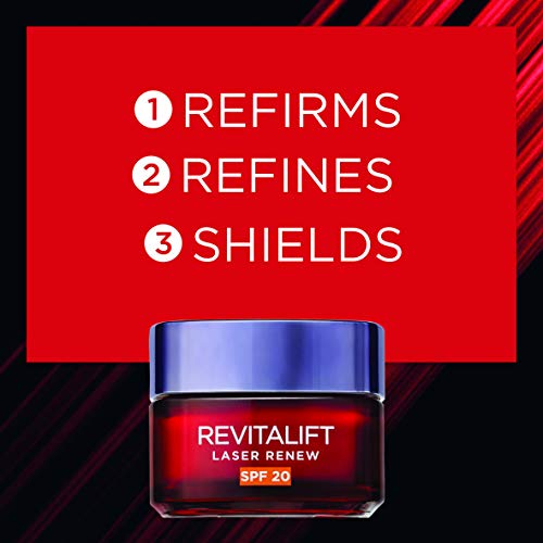 Crema facial antiedad L'Oreal París Revitalift Laser Renew, con SPF 20, 50 ml