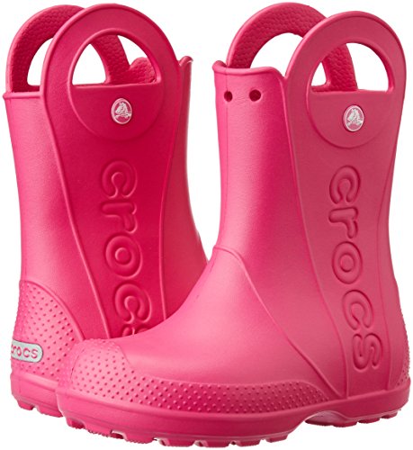 Crocs Handle It Rain Boot K, Botas de Agua Unisex Niños, Rosa (Candy Pink), 24/25 EU