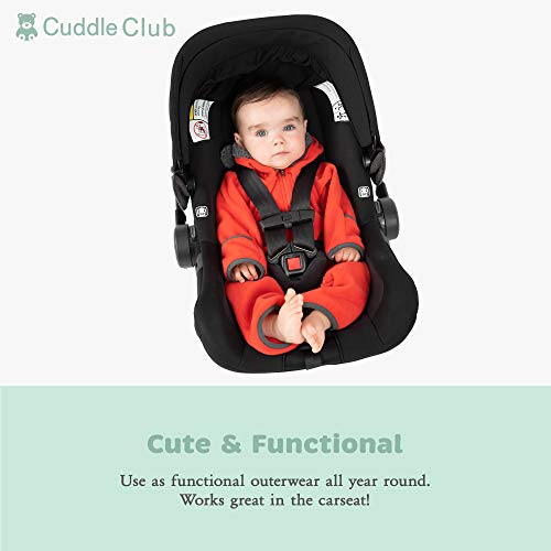 Cuddle Club Mono Polar Bebé para Recién Nacidos a Niños 4 Años - Pijamas Infantiles Chaqueta de Invierno Abrigo Polar Niño Mono de Niños - BearBlue6-12m