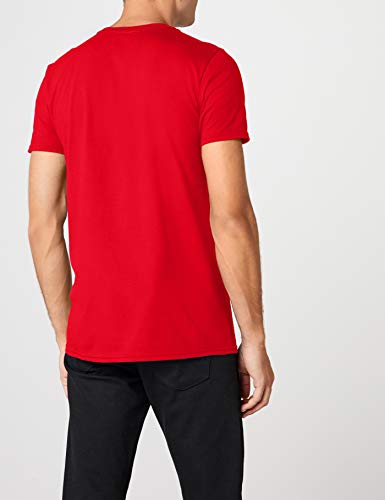 DC Comics - Camiseta de Flash con cuello redondo de manga corta para hombre, Rojo, Medium