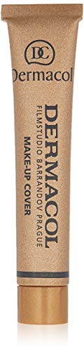 Dermacol DC Base Makeup Cover Total | Maquillaje Corrector Waterproof SPF 30 | Cubre Tatuajes, Cicatrices, Acné, Imperfecciones, Manchas en la Piel de la Cara y Cuerpo | Liquido - Mate Natural - 30g