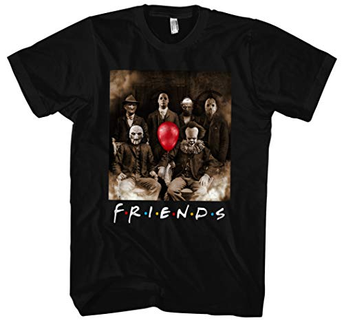 Desconocido Friends Horror - Camiseta para Hombre, diseño de Halloween de Michael Myers Jason Negro XXL