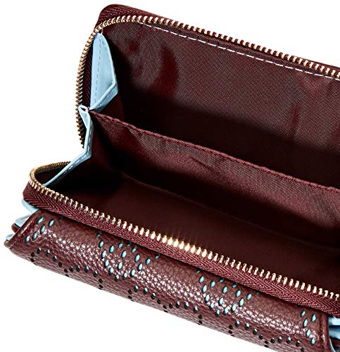 Desigual Wallet True Love Maria Mini, Billetera para Mujer, Rot (Ruby Wine), 9.5x3.5x14 Centimeters (B x H x T)