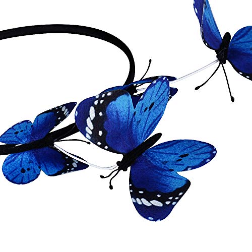 Diadema con Mariposas + 10 Horquillas de Mariposas Mujer Niña para el Pelo Adornos Accesorios para el Cabello Boda Fiesta Disfraz