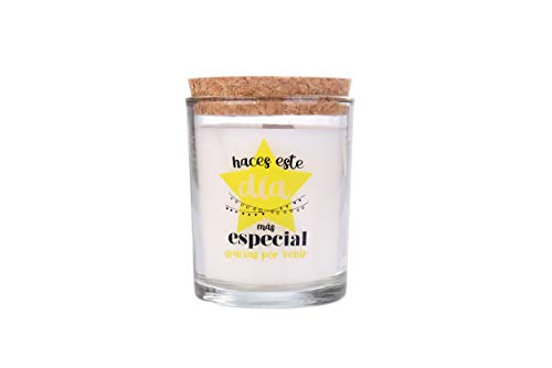 DISOK Vela Frases Gracias por Venir - Velas, velitas para Detalles, Regalos y Recuerdos para Bodas, Bautizos, Comuniones y Cumpleaños (Precio Unitario)