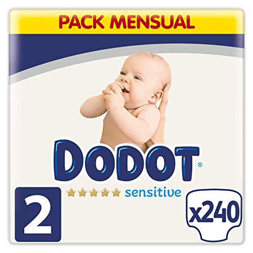 Dodot Sensitive Pañales Talla 2, 240 Pañales, 4-8 kg